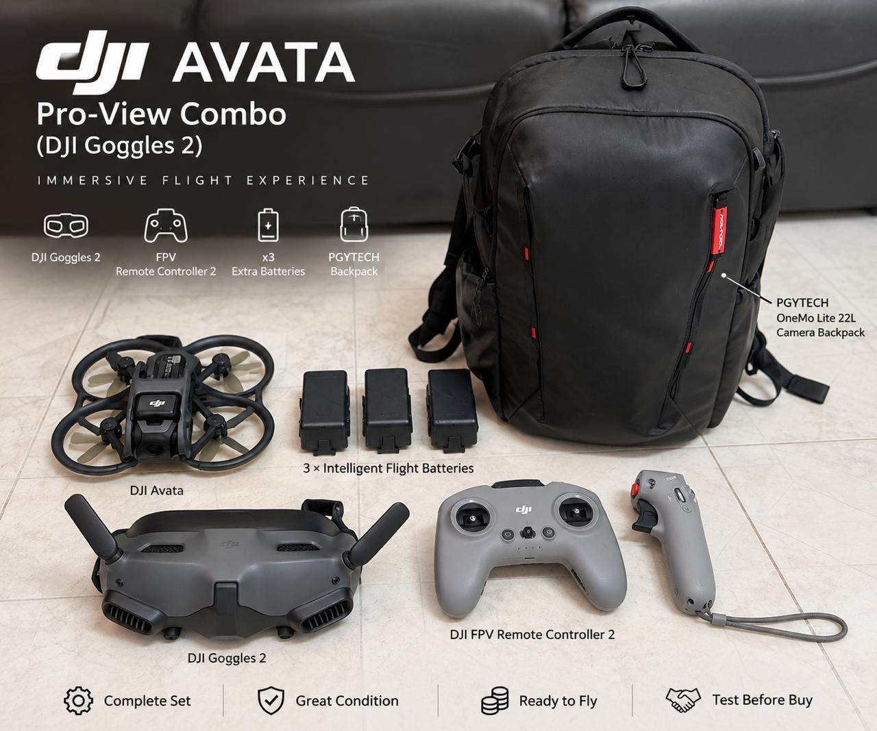 DJI Avata Pro-View Combo with Goggles 2 - complete set