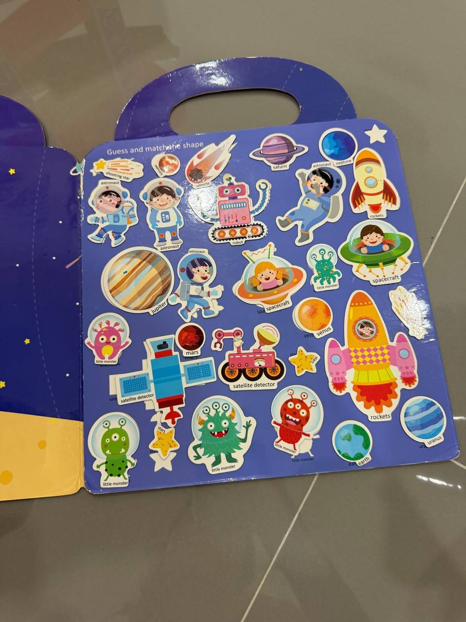 Children's toys: wooden track with cars, 4 puzzles, 3 books with stickers - 500 baht (5 of 5)