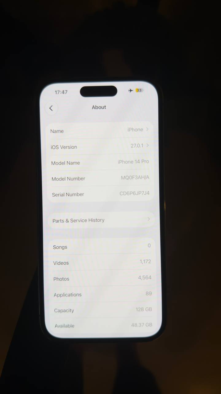iPhone 14 Pro 128 GB, Deep Purple, without repairs - 12,500 baht (4 of 4)