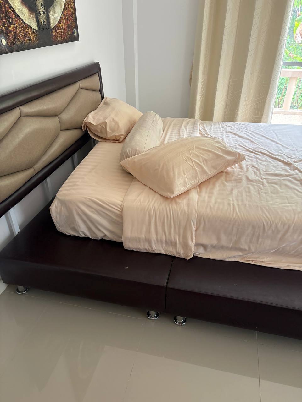 Double bed with mattress, good condition - 3,900 baht (4 of 4)