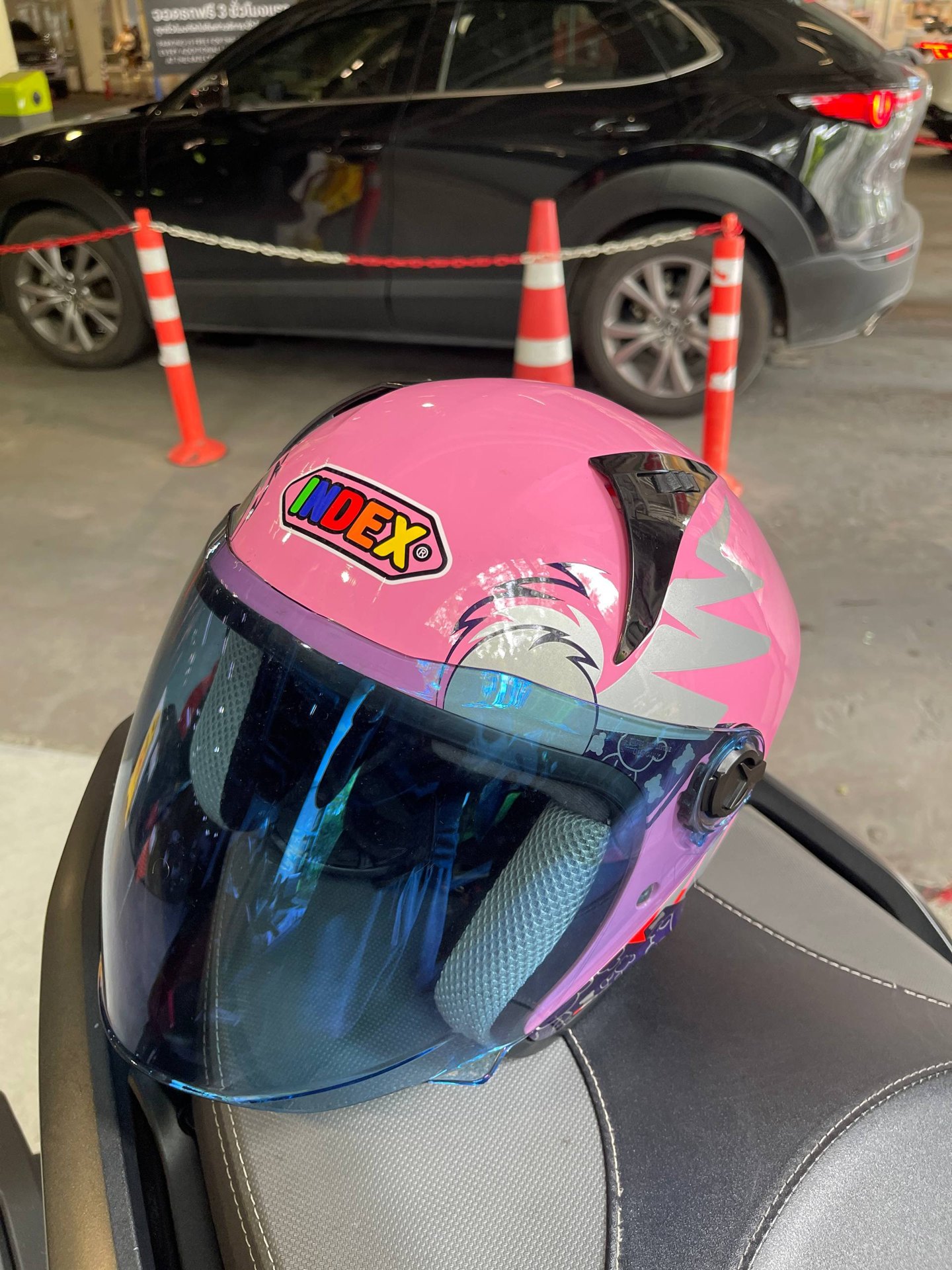Two INDEX motorcycle helmets with visors, S/M and L - 850 baht (2 of 4)