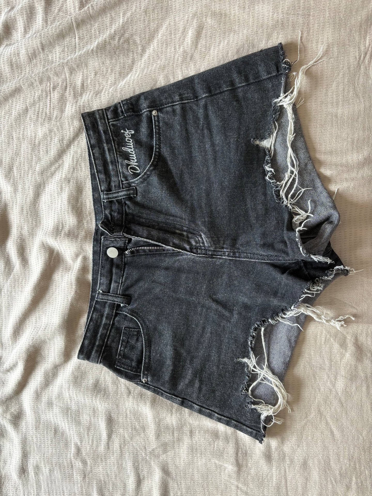 Denim shorts with zebra print, size L - 200 baht (2 of 2)