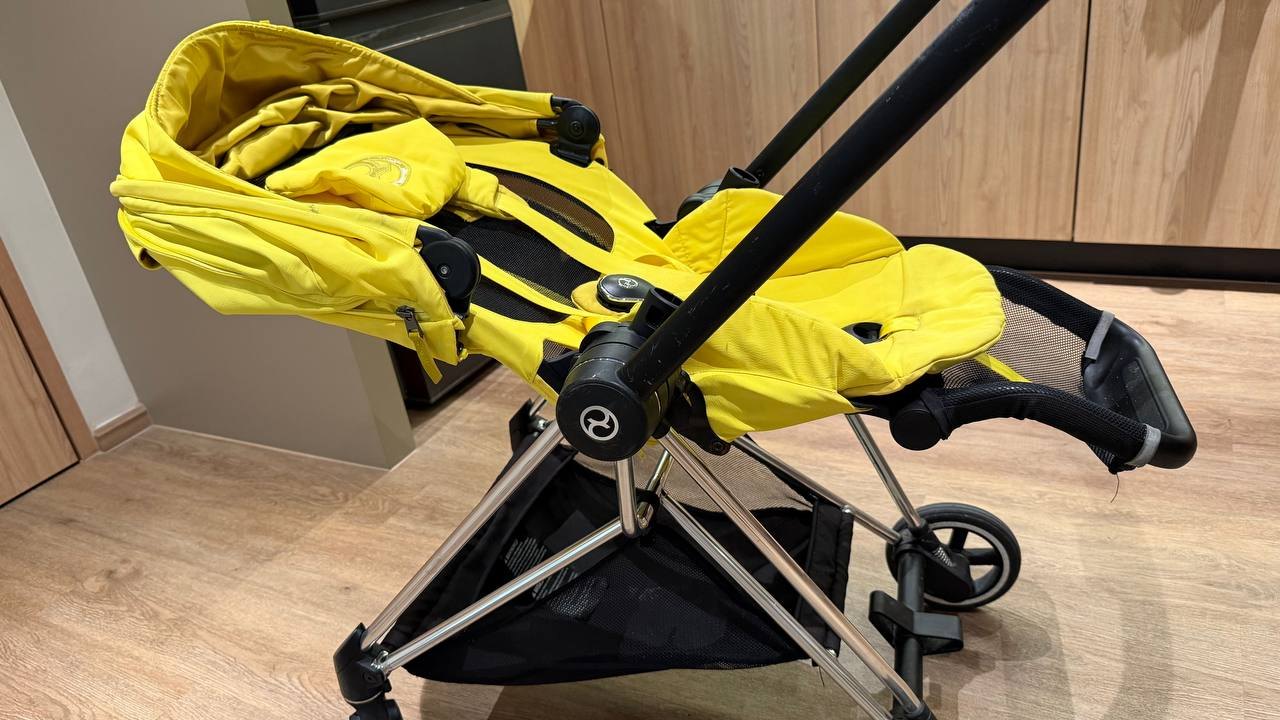 Stroller Cybex Mios Platinum, yellow set and cup holder - 4,900 baht (2 of 5)