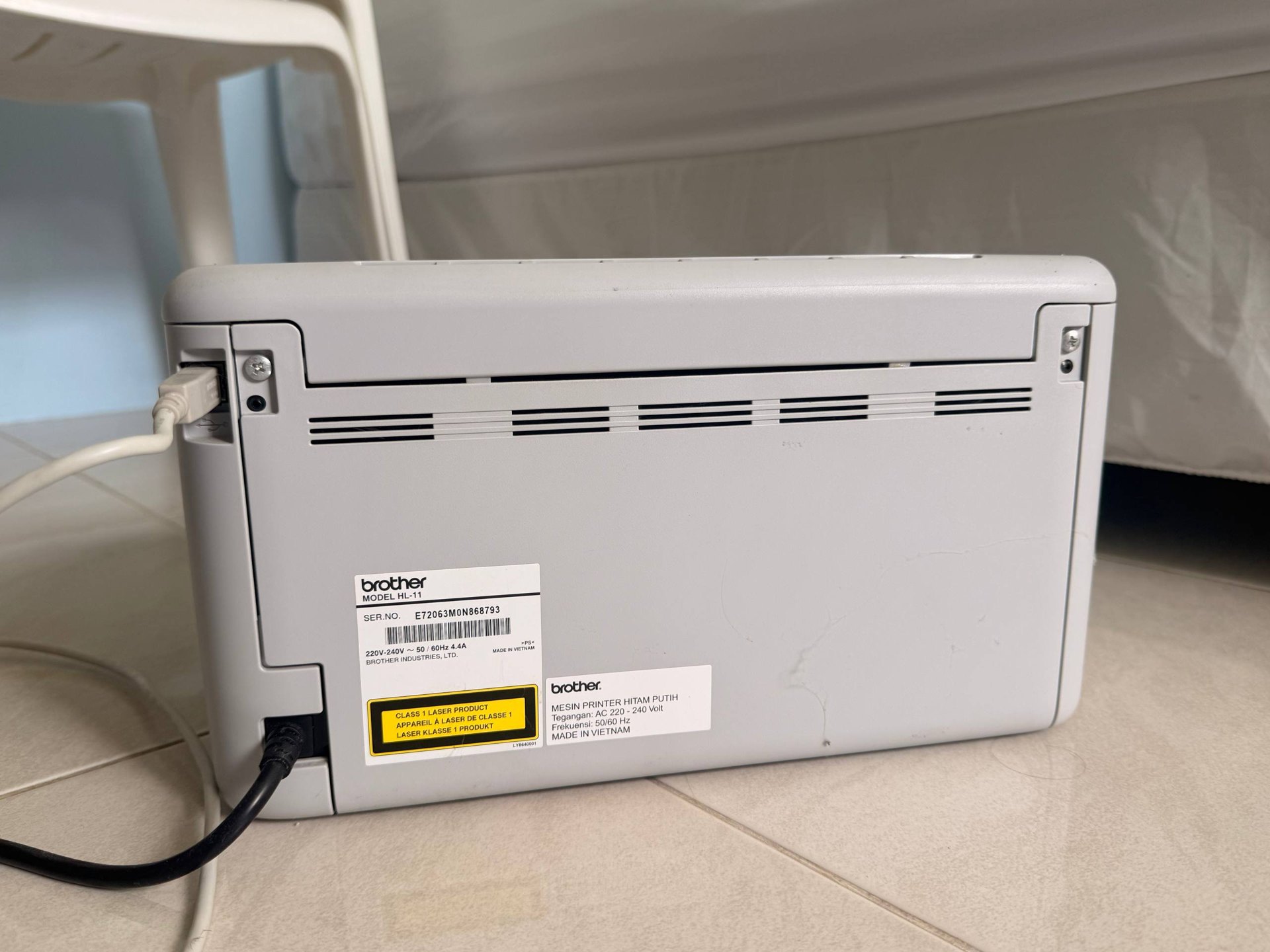 Brother HL-1110 laser printer, in good condition - 500 baht (3 of 3)