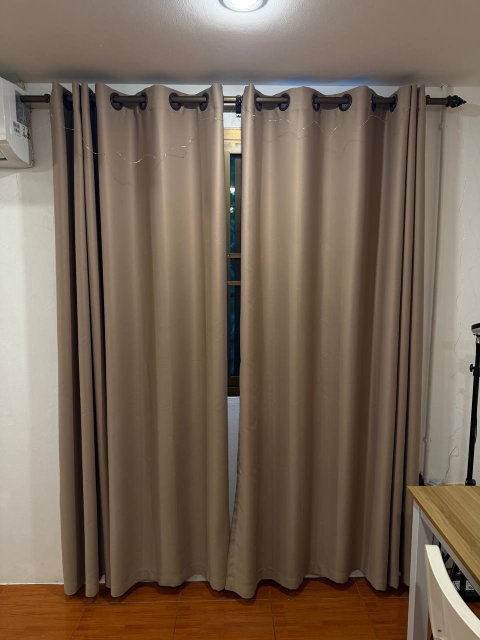 Blackout curtains 210х100 cm, khaki color, 6 pieces - 1200 baht (2 of 4)