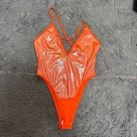 One-piece swimsuit, orange, size XS