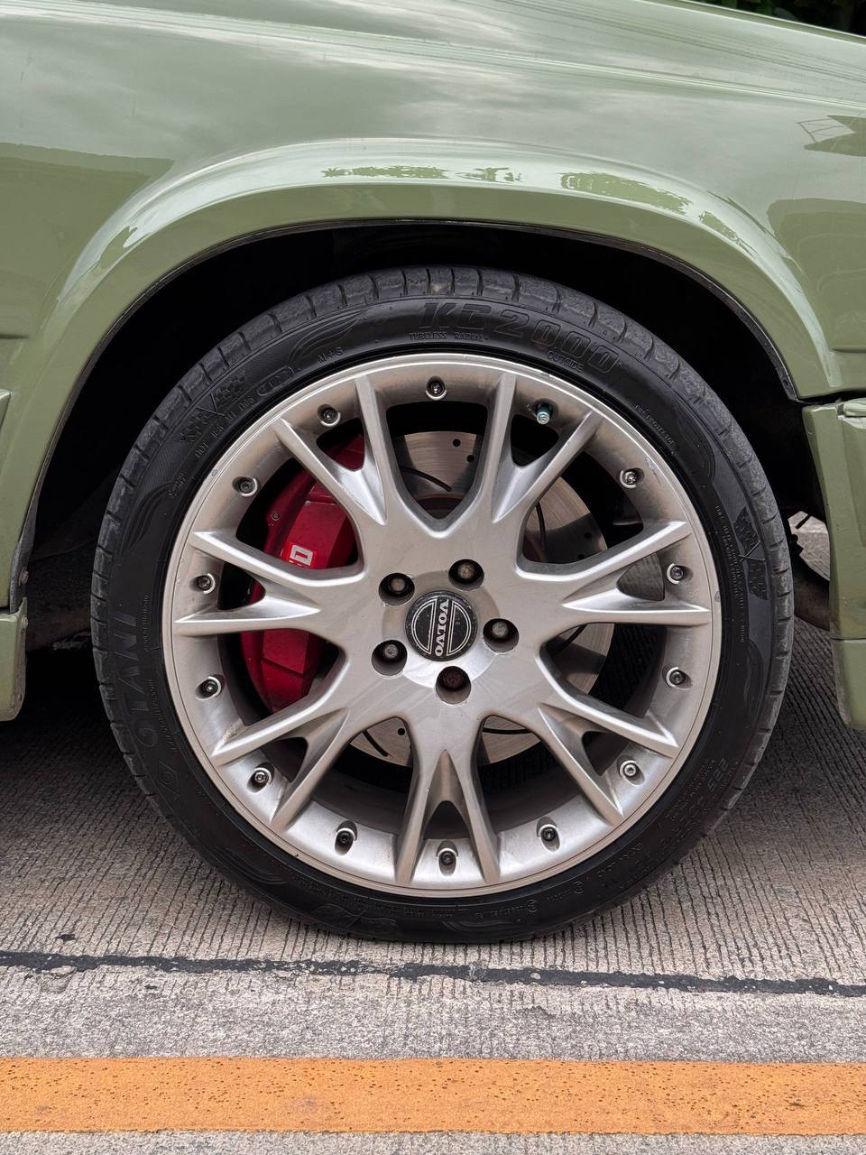 Volvo with 1JZ-GTE Twin Turbo engine, olive body, leather interior - 150,000 baht (5 of 5)