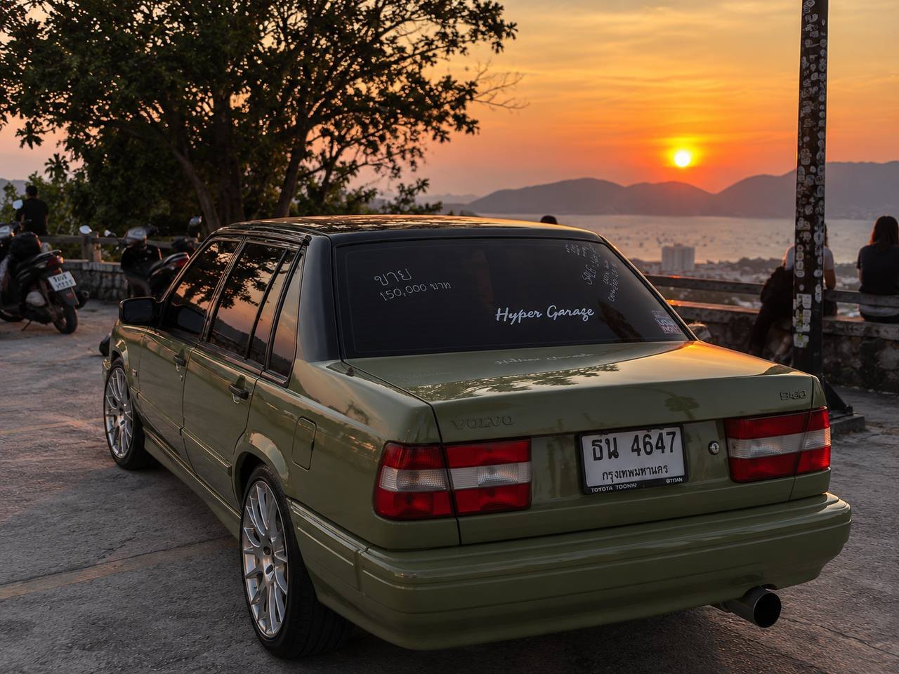 Volvo with 1JZ-GTE Twin Turbo engine, olive body, leather interior - 150,000 baht (2 of 5)
