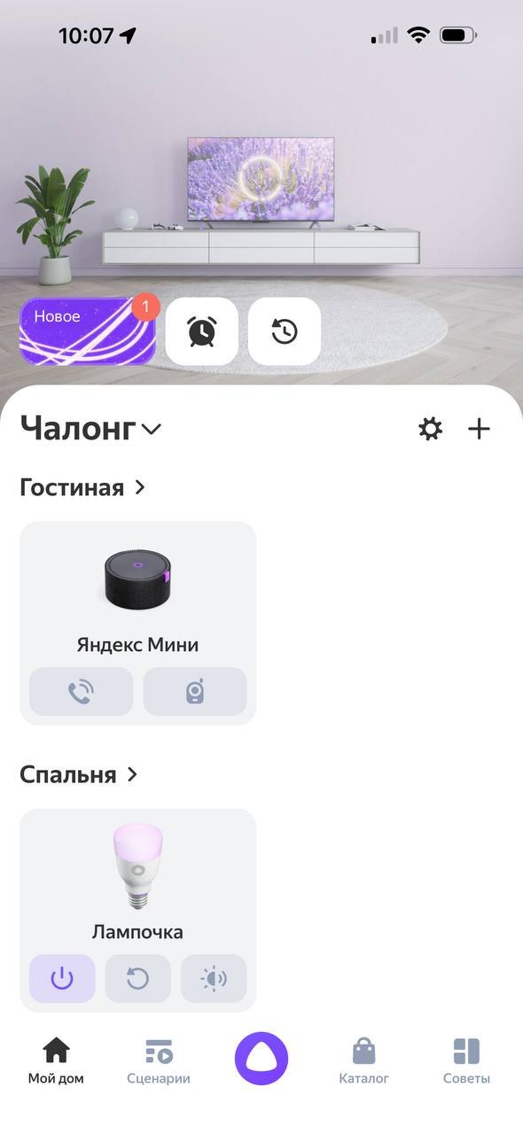 Яндекс.Станция Мини с Алисой и умной лампочкой - 1 500 бат (2 из 2)