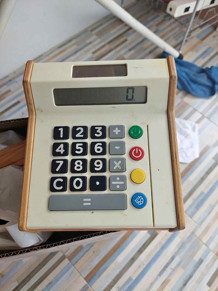 IKEA toys: cash register with calculator and wooden railway - 300 baht