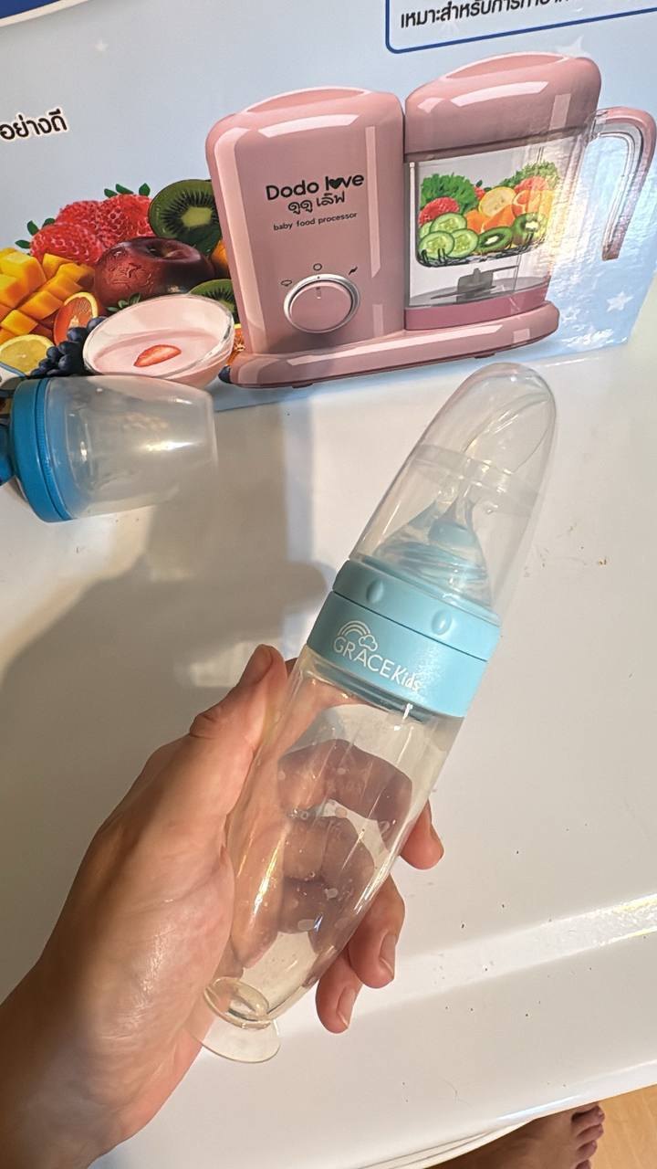 Set for baby food: blender-steamer, nibblers, spoons, jars - 500 baht (4 of 5)