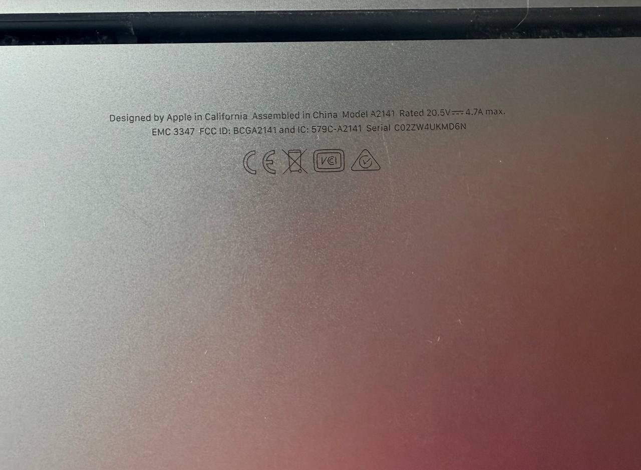 MacBook Pro 2019, Intel Core i9, 16 Гб, 1 Тб - 17 000 бат (3 из 4)