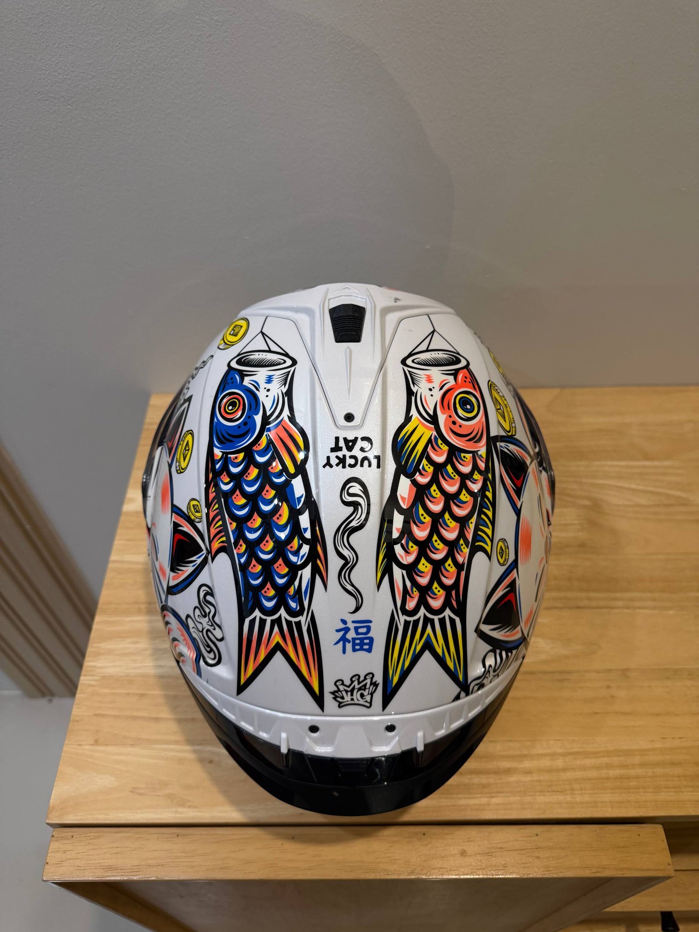 Open motorcycle helmet with visor, Lucky Cat pattern, size L - 1,500 baht (3 of 4)