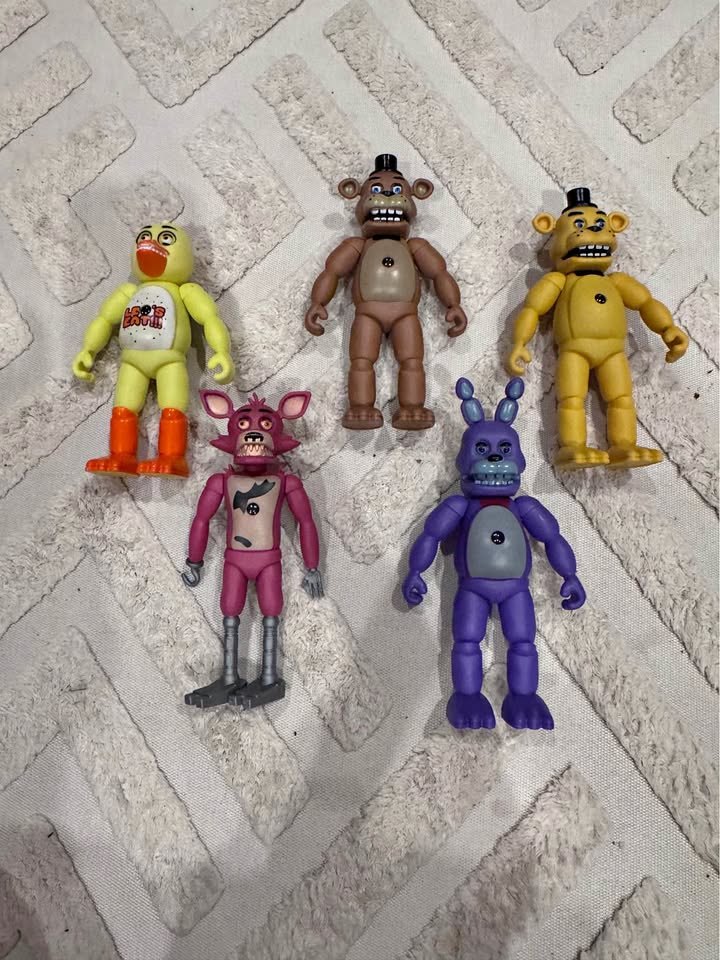 Five Nights at Freddy's figures - 100 baht, Pokemon battle figures - 200 baht