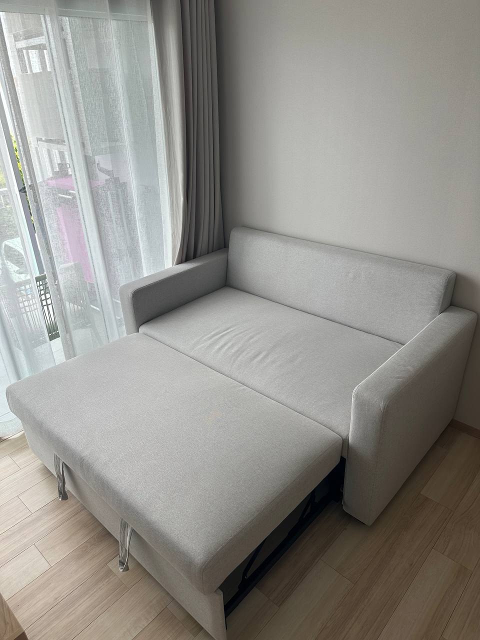 Folding sofa bed, double, light gray - 3,000 baht (3 of 3)